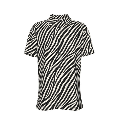 ZEBRA Men's Button-Up Short-Sleeve Shirt - Onyx