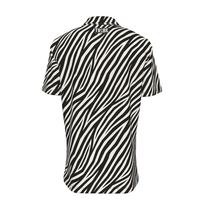 ZEBRA Men's Button-Up Short-Sleeve Shirt - Onyx