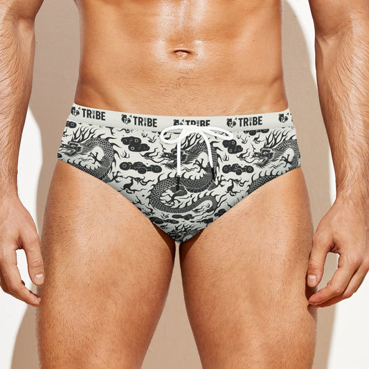 QIULONG Men's Speedo - Bone
