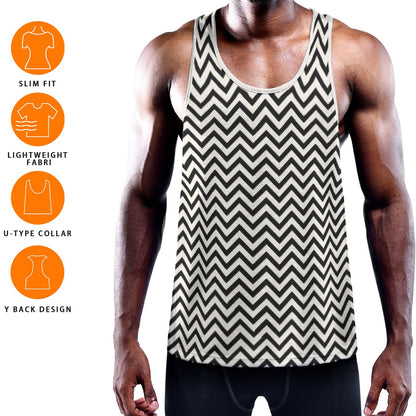 ZIGZAG Men's Muscle Tank - Bone