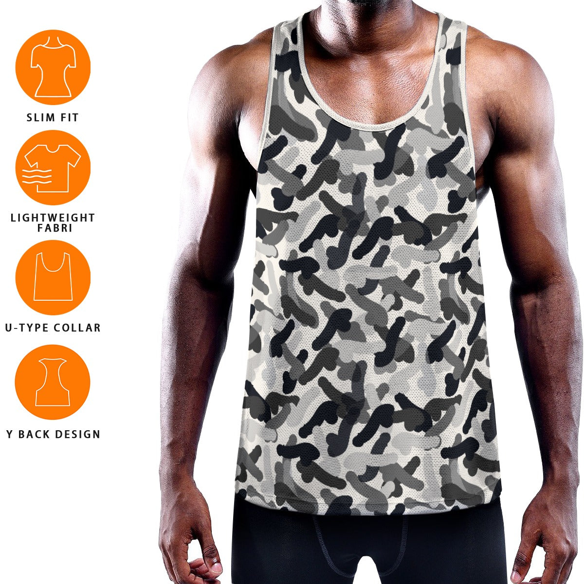 CAMOPHALLUS Men's Muscle Tank - Bone