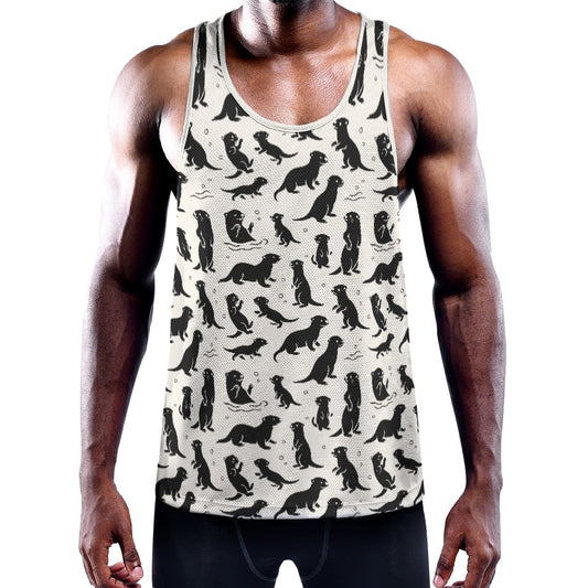 OTTERLY ADORABLE Men's Slim Muscle Tank - Bone