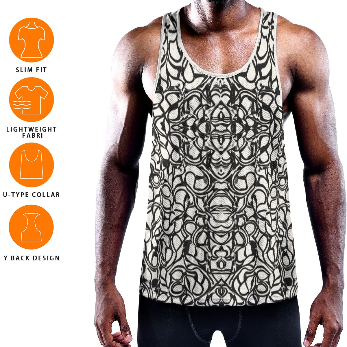 SCRIBBLES Men's Muscle Tank - Bone