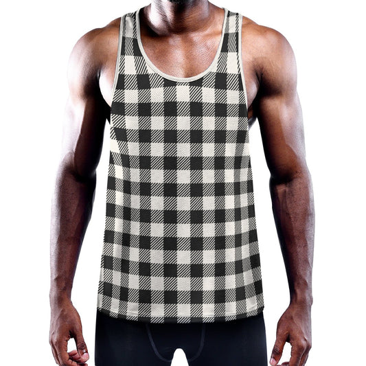 PLAID Men's Muscle Tank - Bone