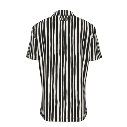 SORRY, NOT STRAIGHT Men's Button-Up Short-Sleeve Shirt - Onyx & Bone