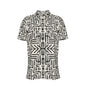 LABYRINTH Men's Button-Up Short Sleeve Shirt - Bone