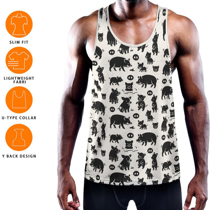 LITTLE PIGGY Men's Muscle Tank - Bone