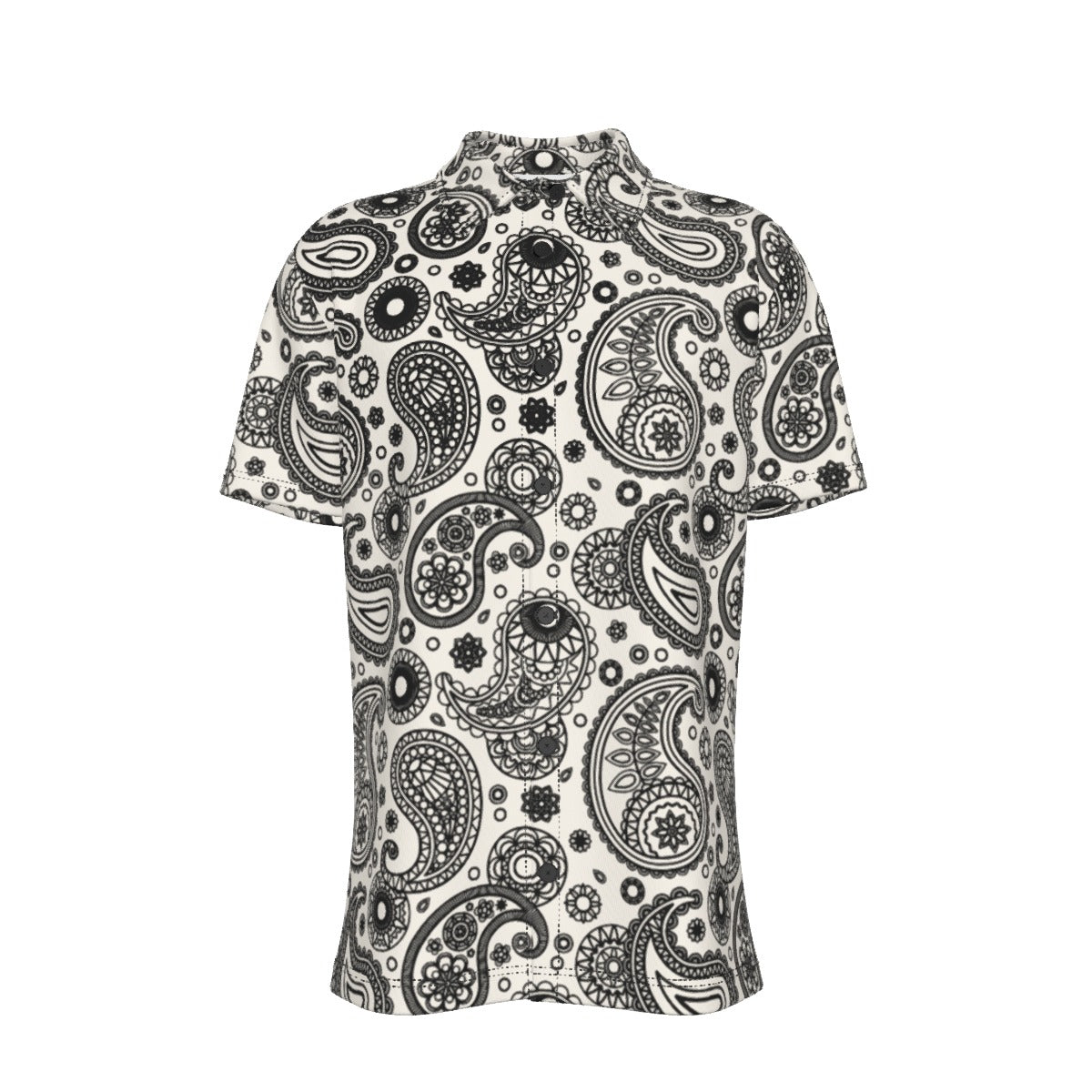 FLAGGING Men's Button-Up Short-Sleeve Shirt - Bone