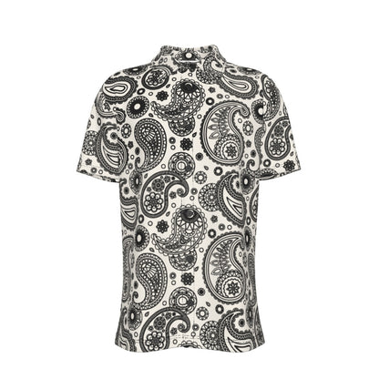 FLAGGING Men's Button-Up Short-Sleeve Shirt - Bone