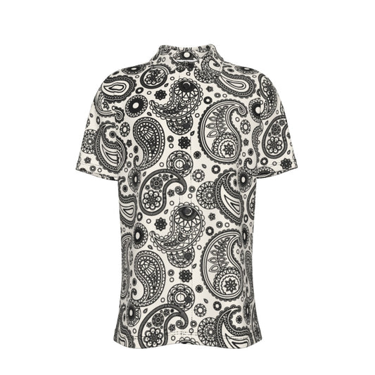 FLAGGING Men's Button-Up Short-Sleeve Shirt - Bone