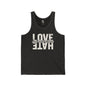 LOVE IS GREATER THAN HATE Jersey Tank - Bone Design
