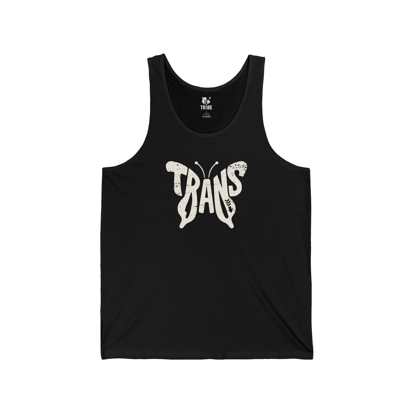 TRANS BUTTERFLY Jersey Tank - Bone Silhouette Design