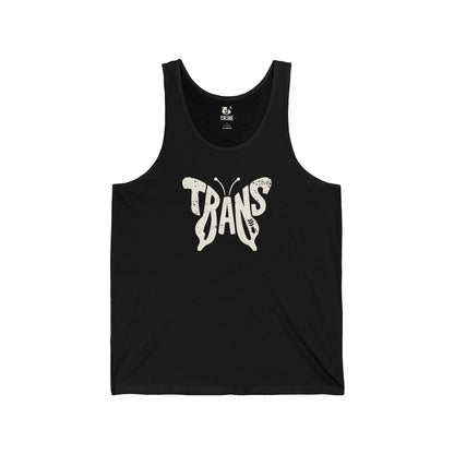 TRANS BUTTERFLY Jersey Tank - Bone Silhouette Design