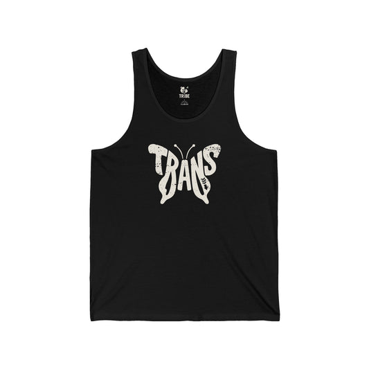 TRANS BUTTERFLY Jersey Tank - Bone Silhouette Design