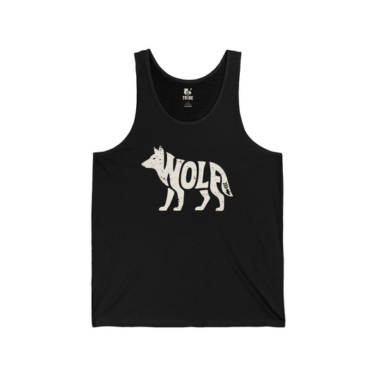 WOLF Jersey Tank - Bone Silhouette Design