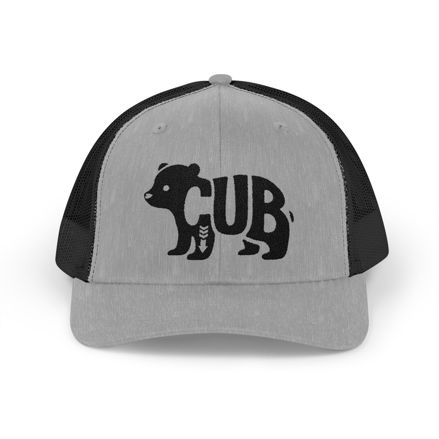 BEAR CUB Snapback Trucker Cap - Onyx Silhouette Design