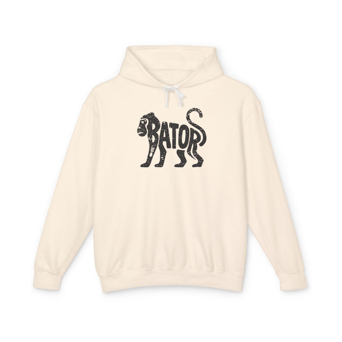 MONKEY BATOR Lightweight Hoodie - Onyx Silhouette Design