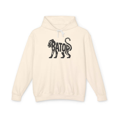 MONKEY BATOR Lightweight Hoodie - Onyx Silhouette Design