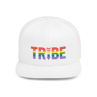 TRIBE Logo Flat Bill Snapback — 1979 Baker Rainbow Design