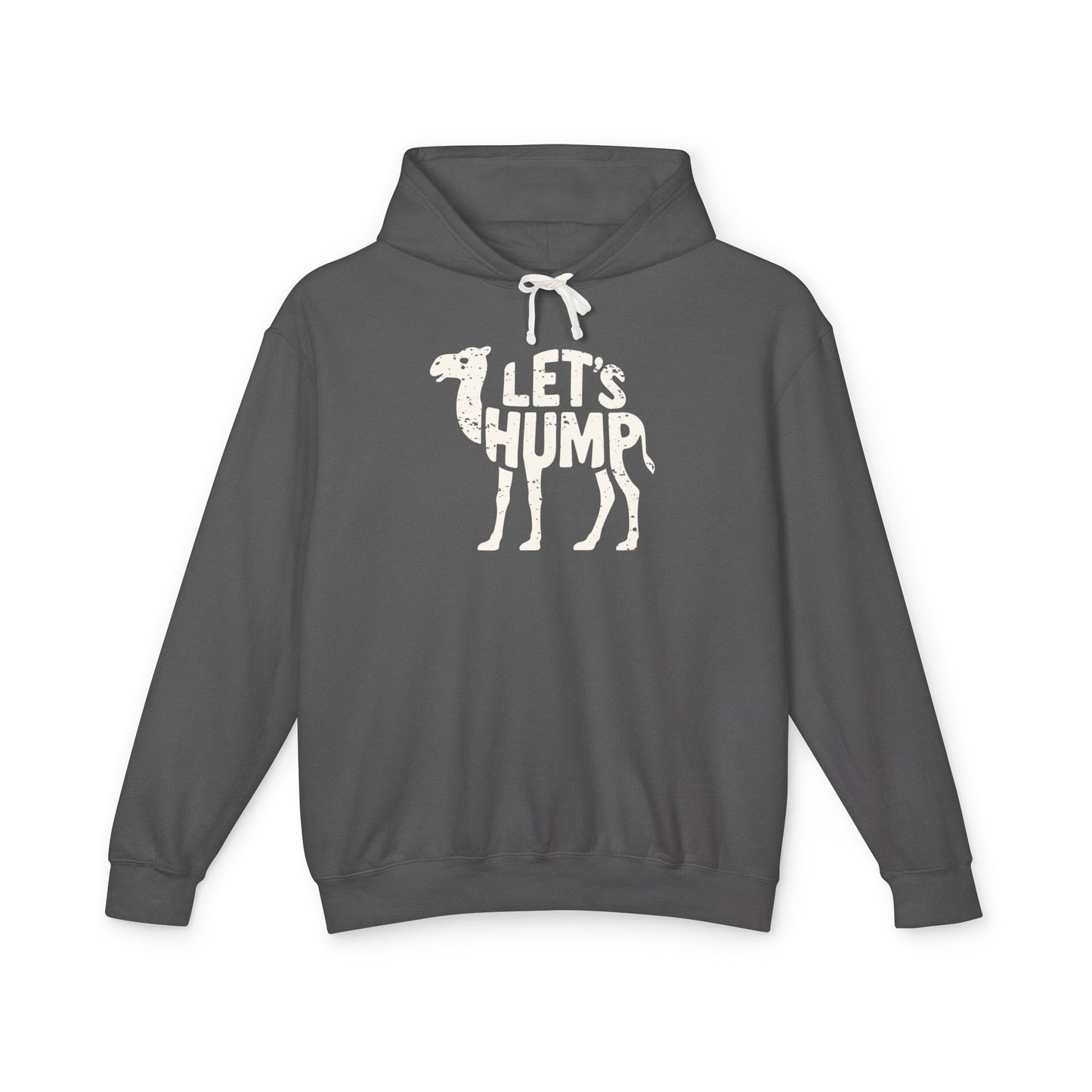 LET'S HUMP Lightweight Hoodie - Bone Silhouette Design