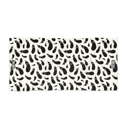 AUBERGINE Beach Towel - Bone