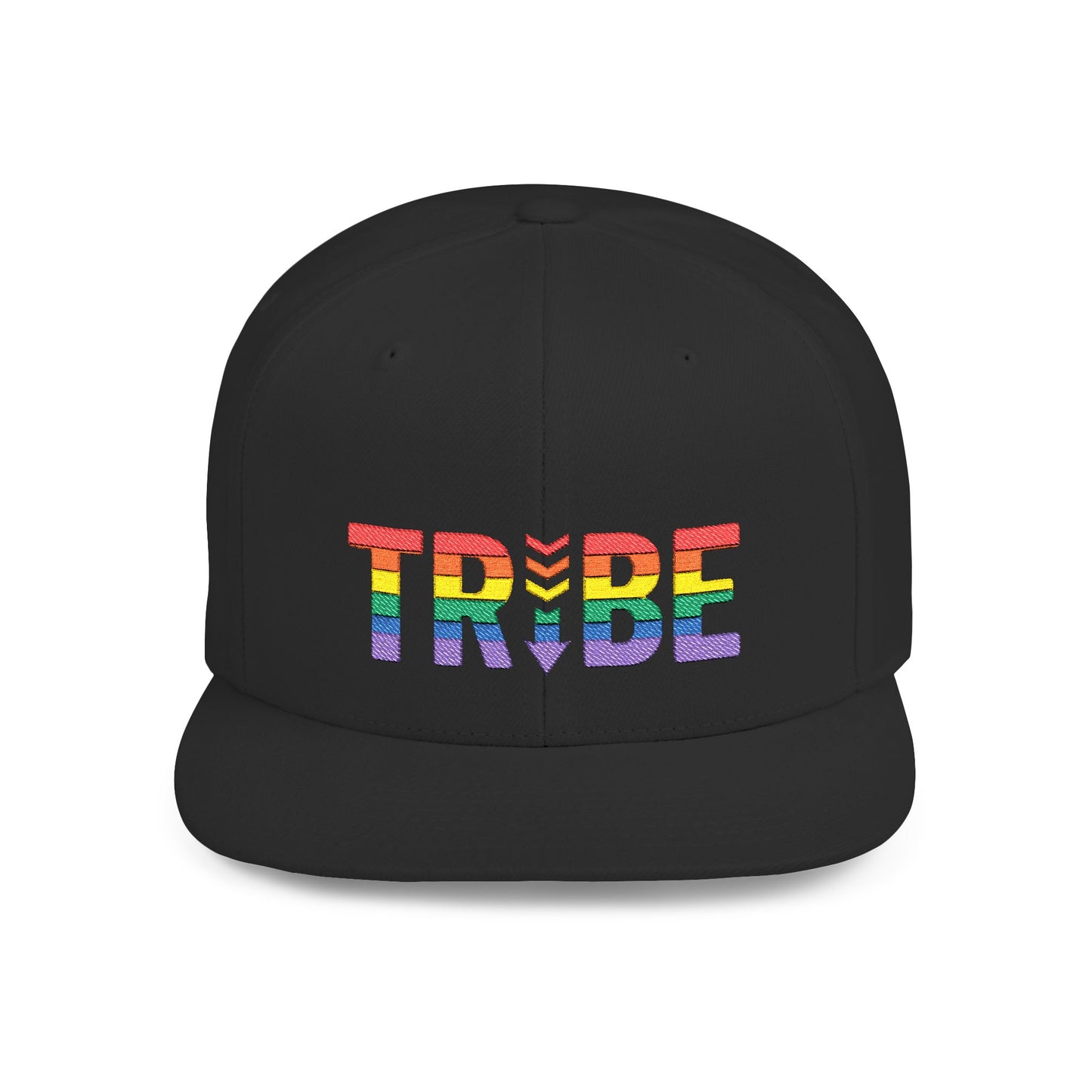 TRIBE Logo Flat Bill Snapback — 1979 Baker Rainbow Design