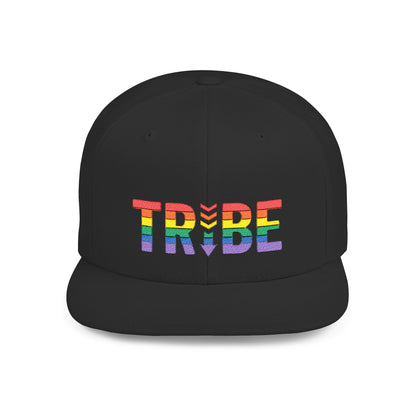TRIBE Logo Flat Bill Snapback — 1979 Baker Rainbow Design