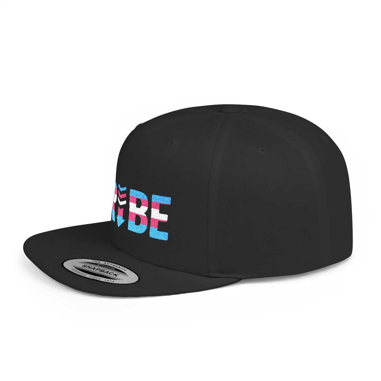 TRIBE Logo Flat Bill Snapback — Trans Pride Design