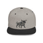 HUNG BULL Flat Bill Snapback — Onyx Silhouette Design