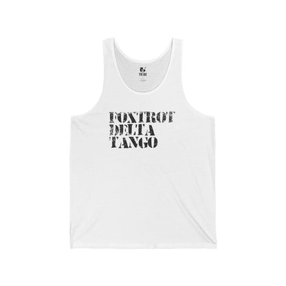 FOXTROT DELTA TANGO Jersey Tank - Onyx Design