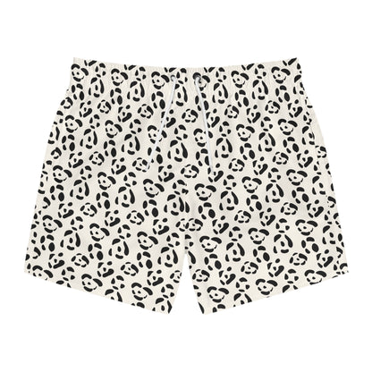 LEOPARD Imprinted 5-6" Inseam Swim Trunks - Bone