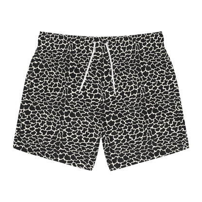 FERAL Imprinted 5-6" Inseam Swim Trunks - Onyx