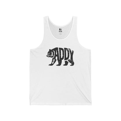 DADDY BEAR Jersey Tank - Onyx Silhouette Design