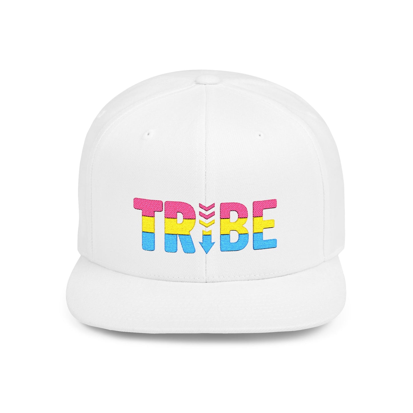 TRIBE Logo Flat Bill Snapback — Pansexual Pride Design