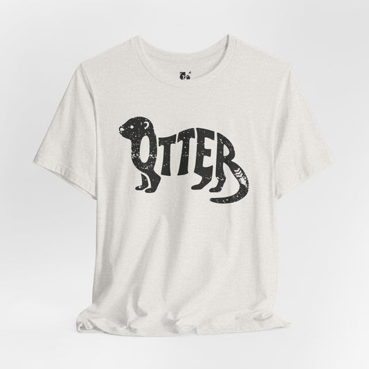 OTTER Jersey Tee - Onyx Silhouette Design