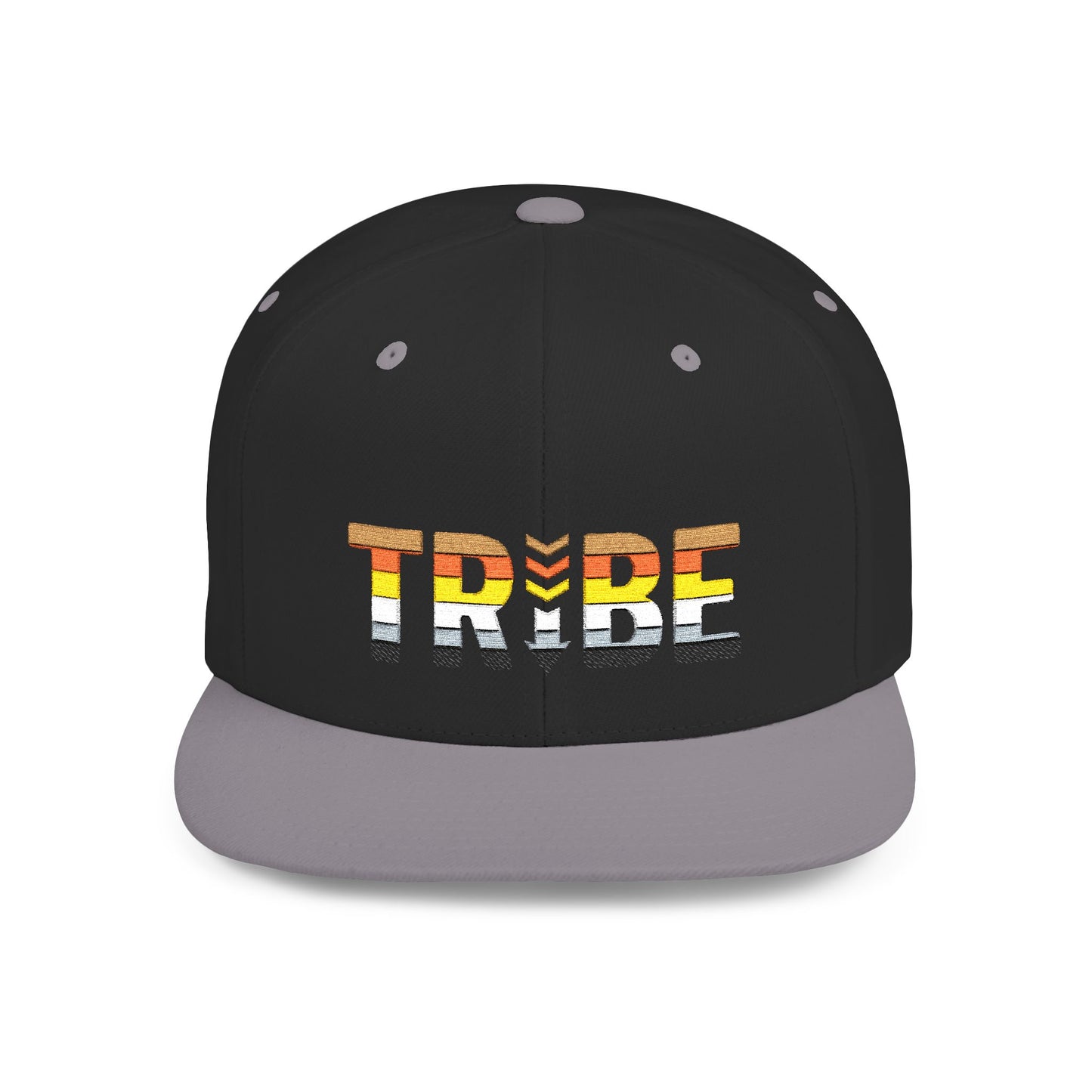 TRIBE Logo Flat Bill Snapback — Bear & Cub Pride Design