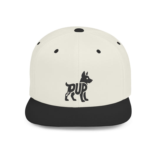 PUP Flat Bill Snapback — Onyx Logo