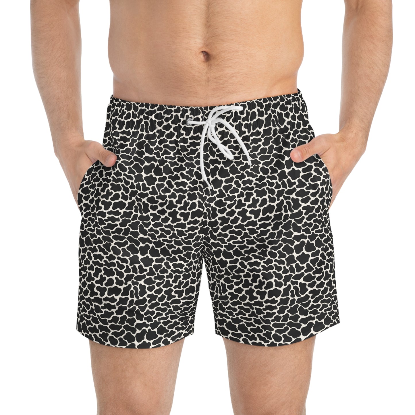 FERAL Imprinted 5-6" Inseam Swim Trunks - Onyx