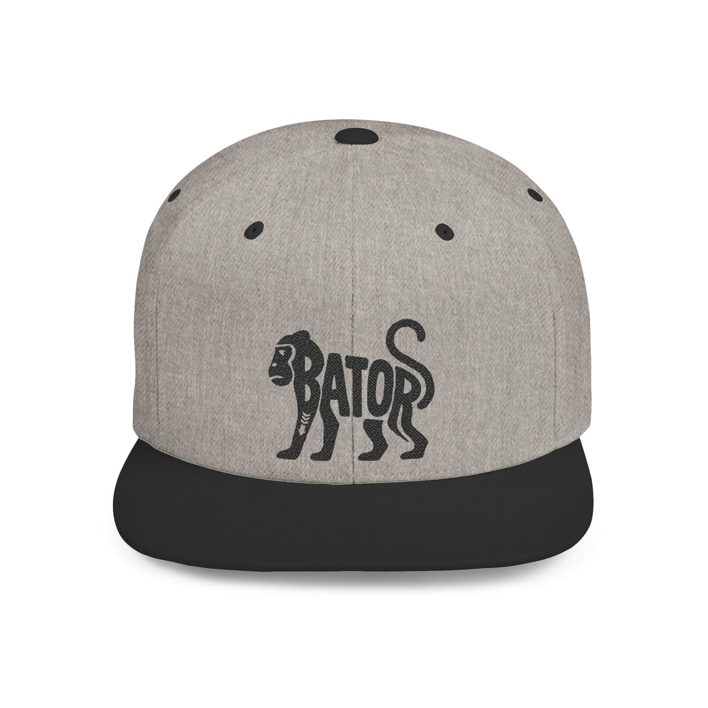 MONKEY BATOR Flat Bill Snapback — Onyx Silhouette Design