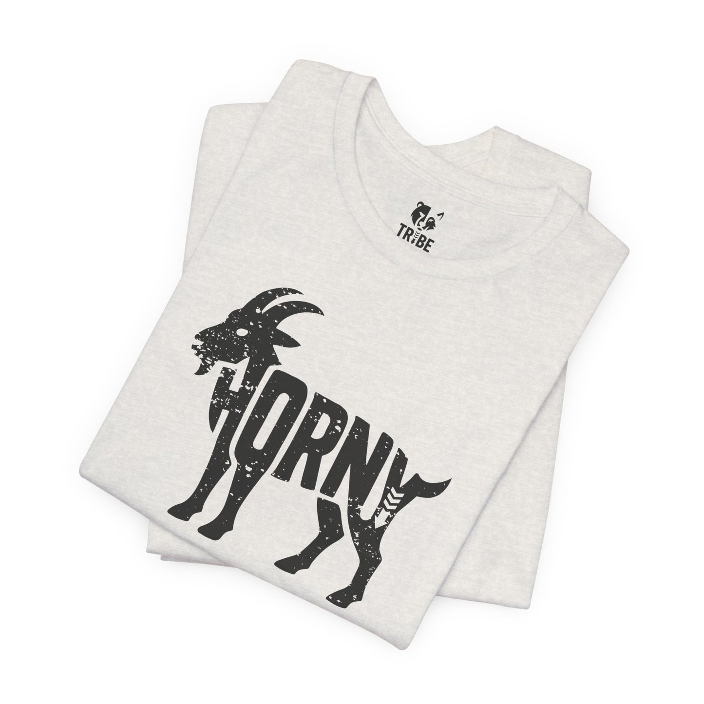 HORNY GOAT Jersey Tee - Onyx Silhouette Design