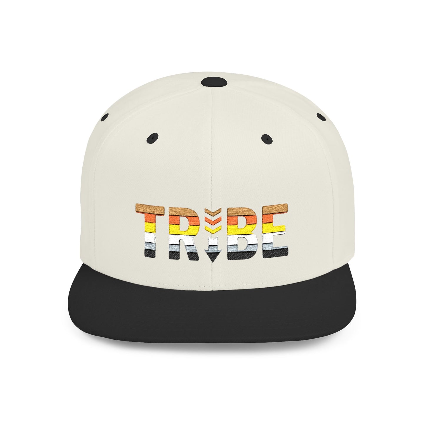 TRIBE Logo Flat Bill Snapback — Bear & Cub Pride Design