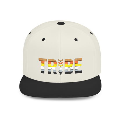 TRIBE Logo Flat Bill Snapback — Bear & Cub Pride Design