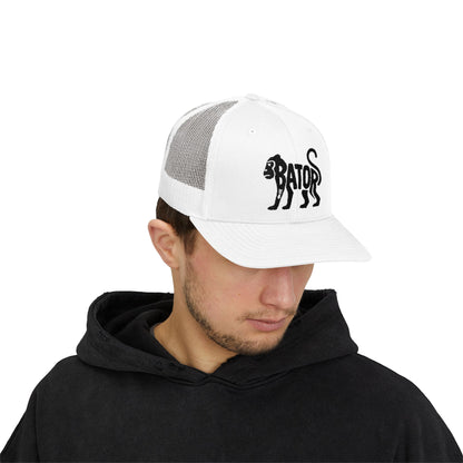 MONKEY BATOR Snapback Trucker Cap - Onyx Silhouette Design