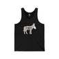 BOTTOM ASS Jersey Tank - Bone Silhouette Design