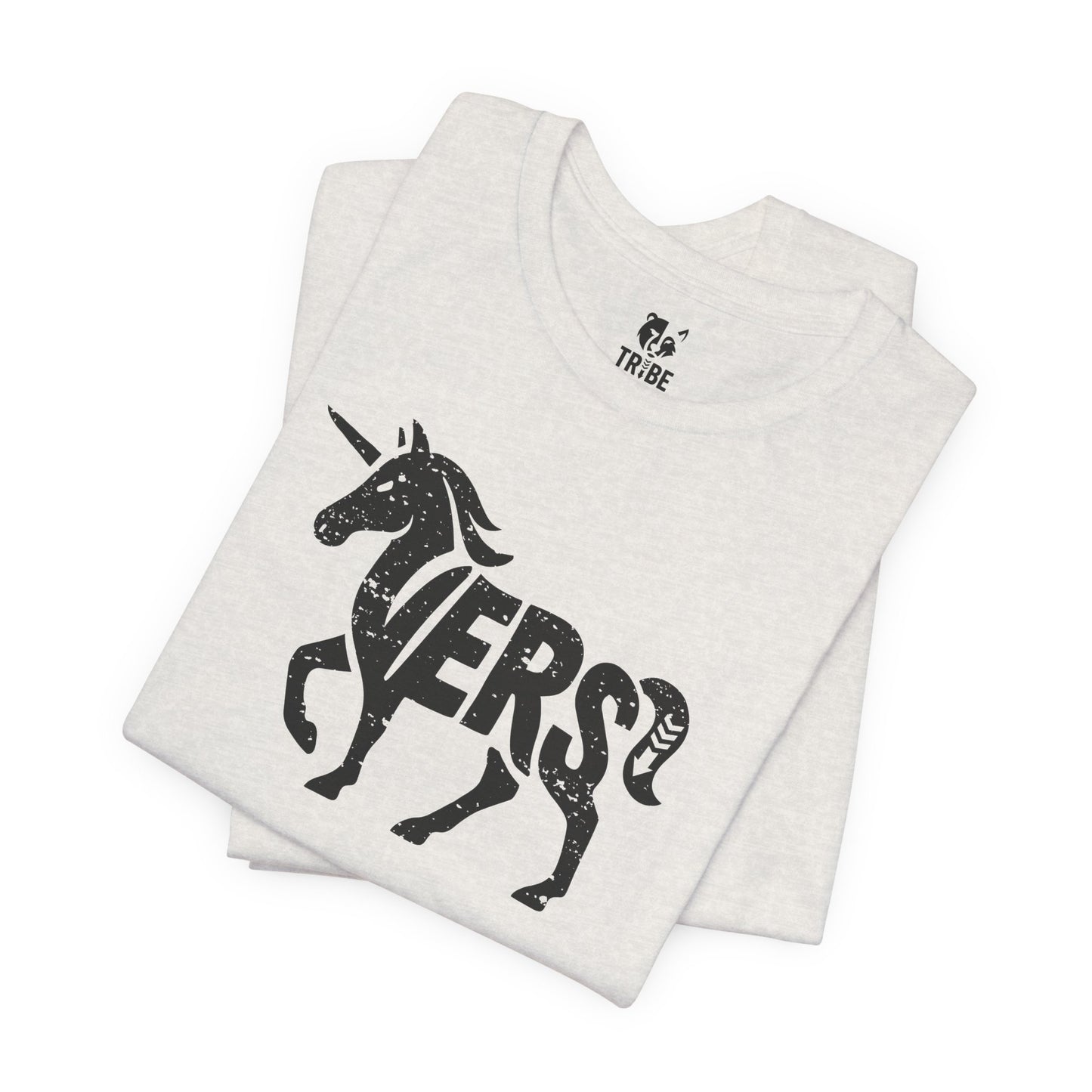 VERS UNICORN Jersey Tee - Onyx Silhouette Design