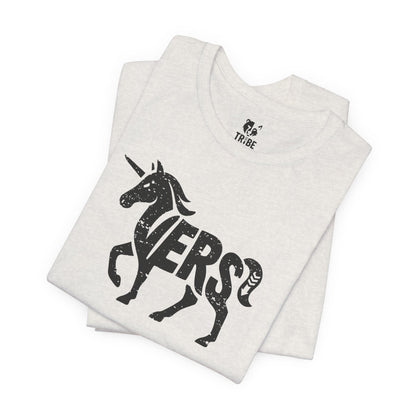VERS UNICORN Jersey Tee - Onyx Silhouette Design