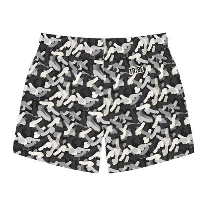 CAMOPHALLUS Imprinted 5-6" Inseam Swim Trunks - Onyx