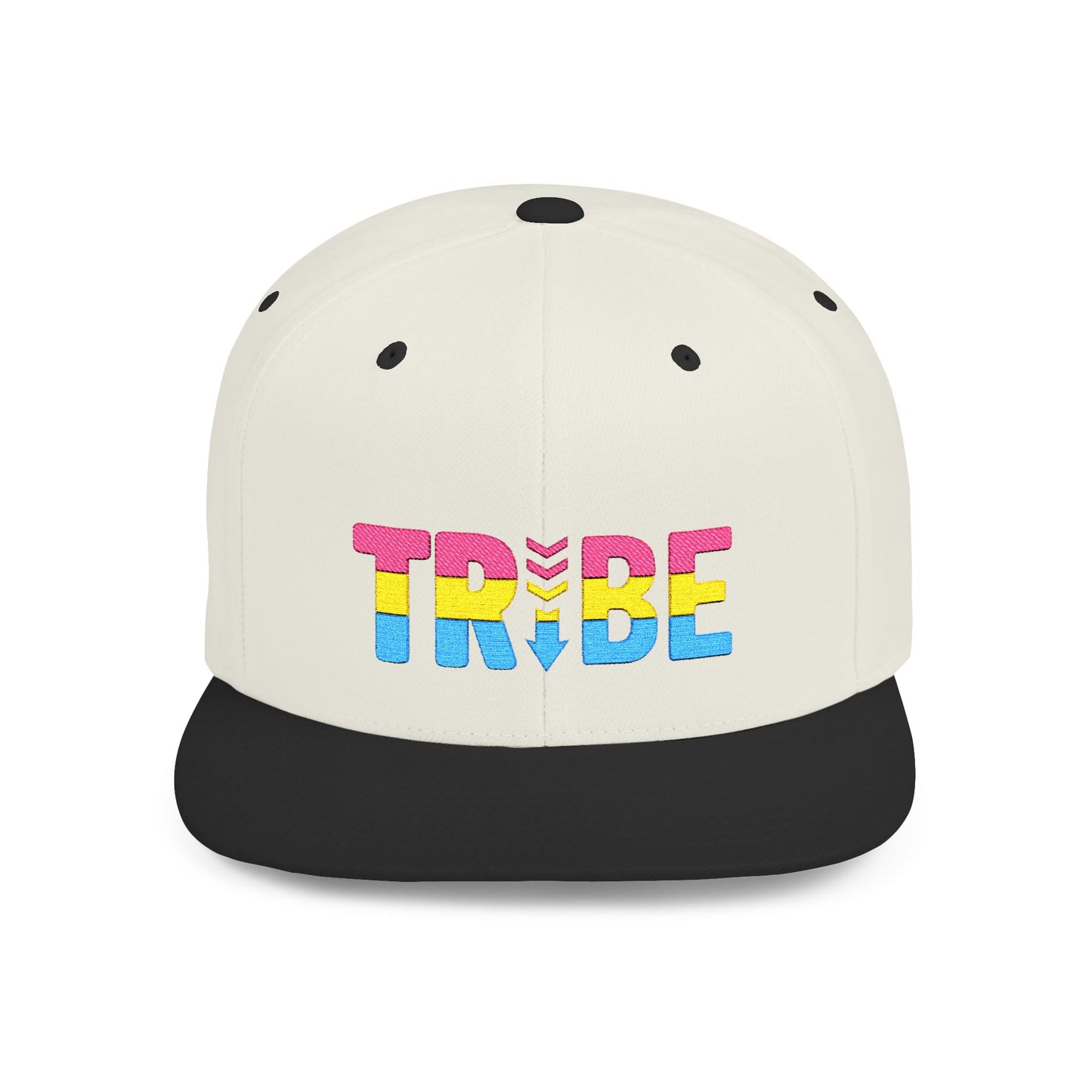 TRIBE Logo Flat Bill Snapback — Pansexual Pride Design