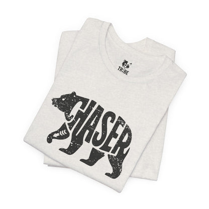 BEAR CHASER Jersey Tee - Onyx Silhouette Design