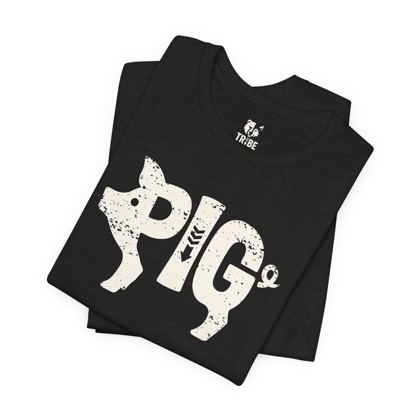 PIG Jersey Tee - Bone Silhouette Design